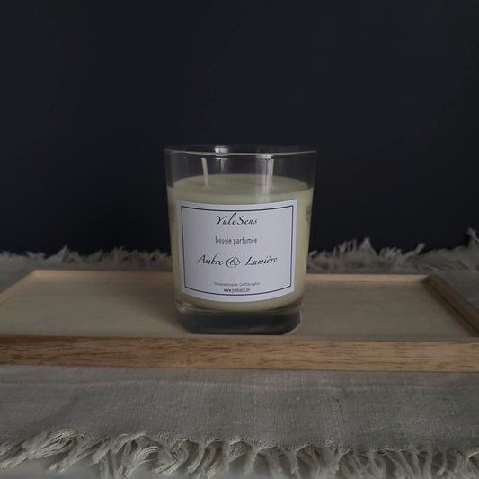 Bougie parfumée 220gr - Ambre & Lumière